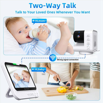 Wireless 720P Video Baby Monitor 7 Inch Screen Night Vision 300m Range 2 Way Talk