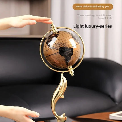 Premium Decorative Crystal Dolphin Sculpture with Elegant Copper Base Modern Home Accent