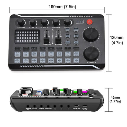 Wireless Bluetooth Sound Card Microphone Set for PC & Mobile Recording