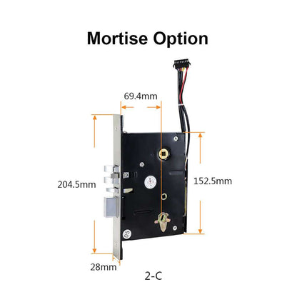 Electronic RFID Door Lock with Stainless Steel Finish for Hotel Rooms, 5 Pin Security Cylinder