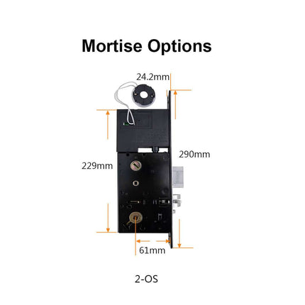 Electronic RFID Hotel Door Lock with Audit Trail, Card Reader & Stainless Steel Latch