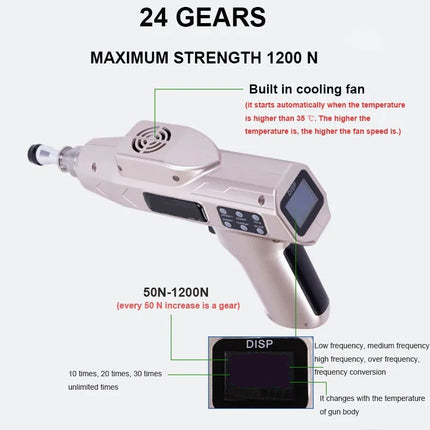 Corded Electric Press Tool 65W Multi-Head Adjustable Pressure Compact Design Champagne Gold