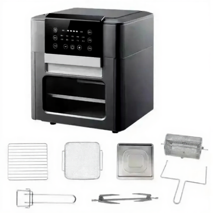 12-Litre Touchscreen Air Fryer Oven 1600W with Viewing Window & Compact Countertop Design
