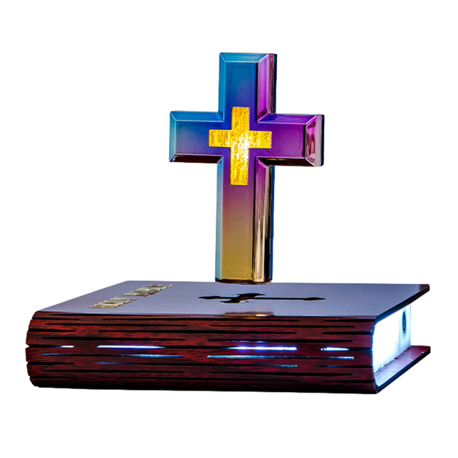 Floating LED Cross Lamp with Touch Sensor | Modern Faith-Inspired Home Décor Light