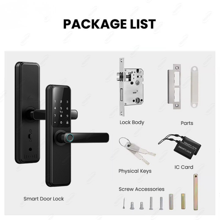 Smart Fingerprint Door Lock with App Access, Password and Key Entry