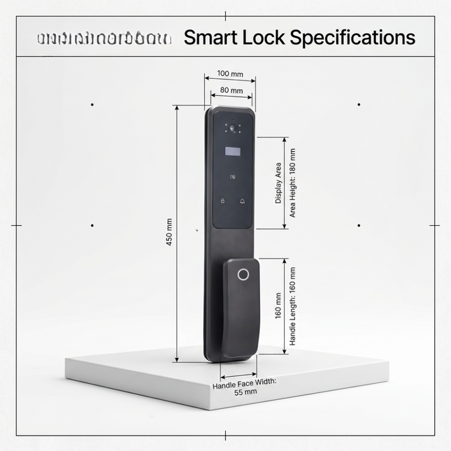 Smart WiFi Door Lock with Fingerprint, Face Recognition and App Control
