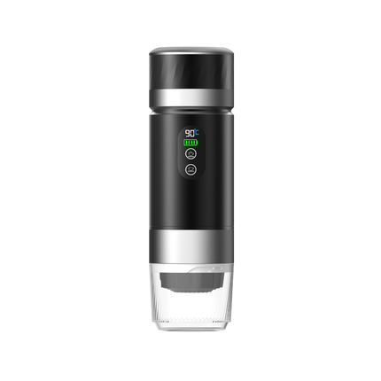 Portable Rechargeable Espresso Maker with Self-Heating Function for Capsules and Ground Coffee
