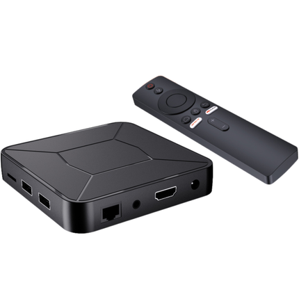 Android TV Box 4K with Android 10, Allwinner H313, 2GB RAM, 8GB/16GB Storage, Bluetooth Voice Remote