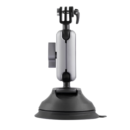 Adjustable Suction Cup Mount for Action Cameras with Dual Ball Head and Angle Adjustment