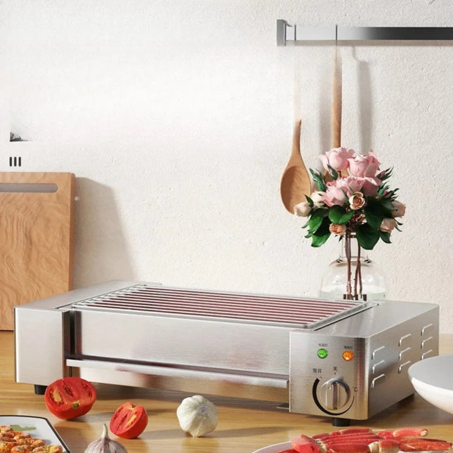 High-Power Electric Indoor Grill 2400W with Precision Heat Control for Restaurants & Home Kitchens
