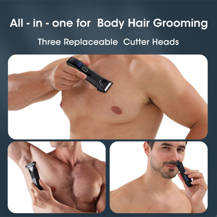 Cordless Men’s Hair Trimmer Electric Grooming Kit Adjustable Length Stainless Steel Blade