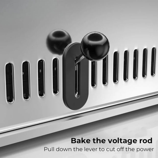 High-Performance 4 Slot Electric Bread Toaster with Defrost & Reheat Functions