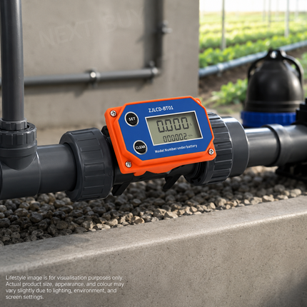 2″ Digital Water Flow Measurement Meter with LCD Screen for 50/63mm PVC Pipeline, IP65 Protection