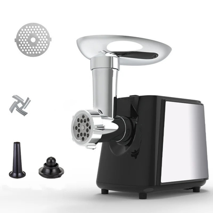 Electric Meat Grinder 1000W with Stainless Steel Housing and Simple Button Control