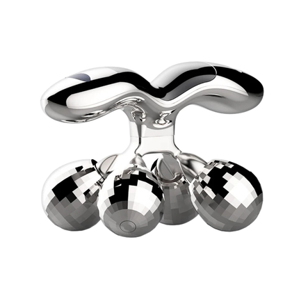 Solar Microcurrent 4-Roller Facial Massager for Skin Firming and Rejuvenation