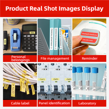 Rechargeable Handheld Label Printer for Cable Management and Electronic Accessories