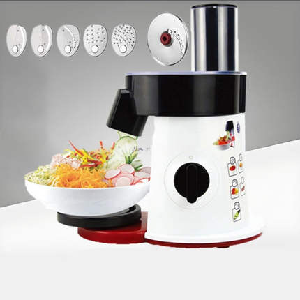 Multifunction 6-in-1 Electric Vegetable Cutter, Slicer & Food Chopper for Home Use