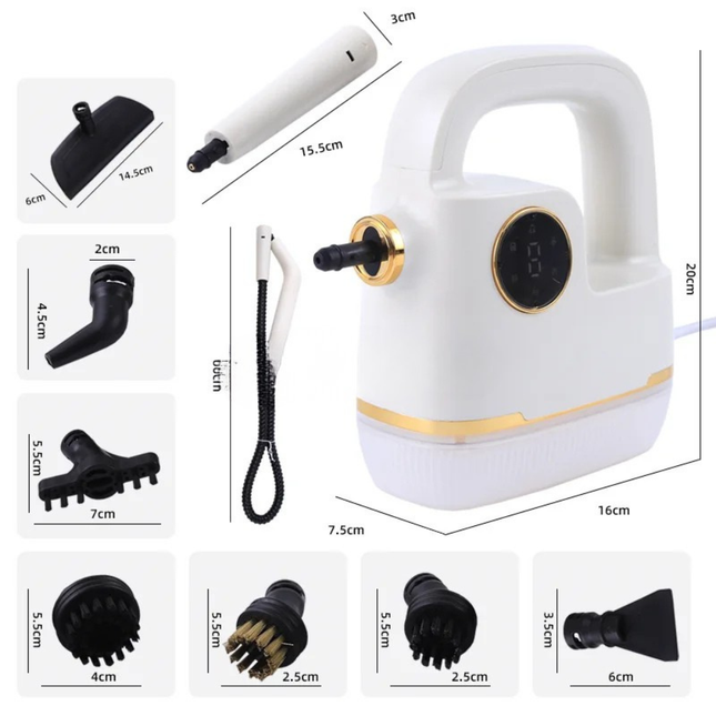 Portable 1800W Steam Cleaning Machine with 130°C Steam, 4 Bar Pressure and 6 Gear Control
