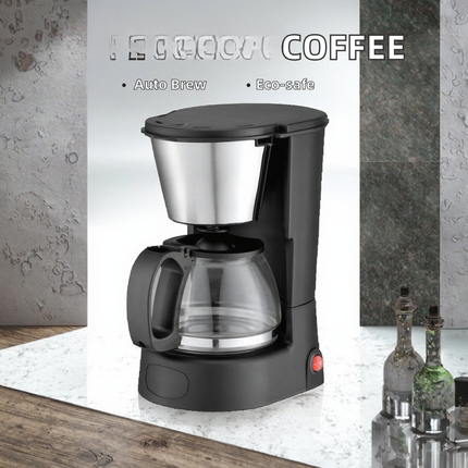 6 Cup Automatic Drip Coffee Maker with Brew System and Compact Modern Design