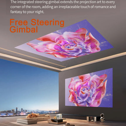 All-in-One Mini DLP Projector with Native 1080P, Android 11 System & Long-Life Battery