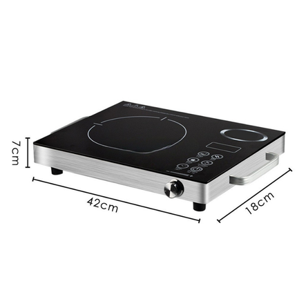 3500W Single Induction Cooktop with Sensor Touch Controls and Toughened Glass Panel
