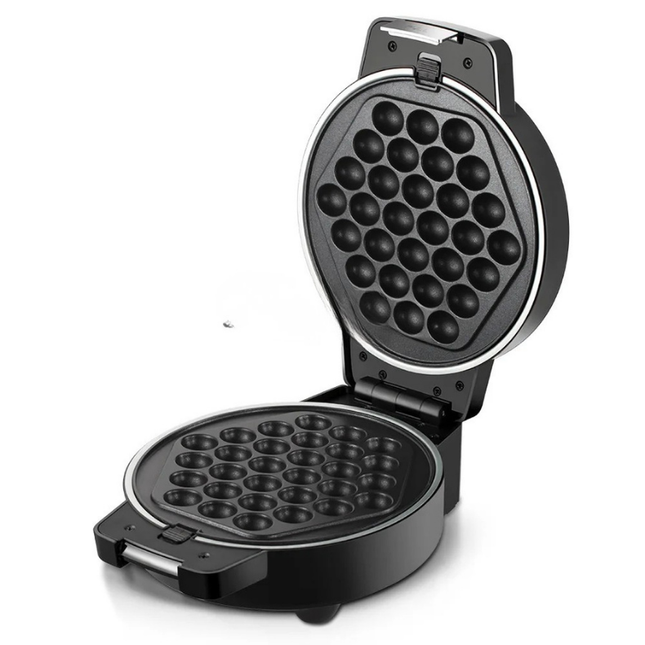 1000W Electric Bubble Waffle Maker, Stainless Steel Nonstick Coating, Compact Home Use Appliance