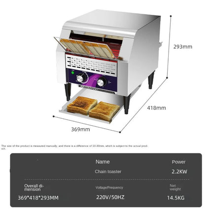 Professional Countertop Conveyor Bread Toaster for Cafés and Food Service Operations
