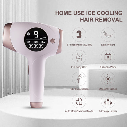 Portable Quartz Lamp IPL Hair Remover with Freezing Point Function