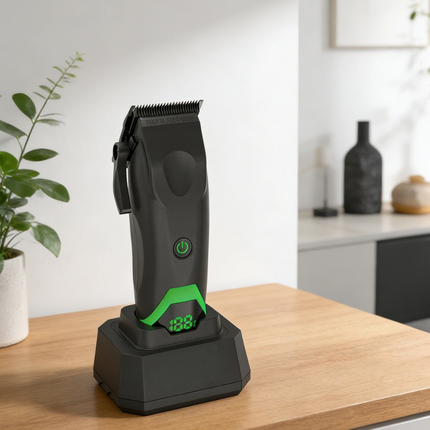 Professional 9000RPM Cordless Hair Clipper Rechargeable Adjustable Cutting Length Trimmer LCD