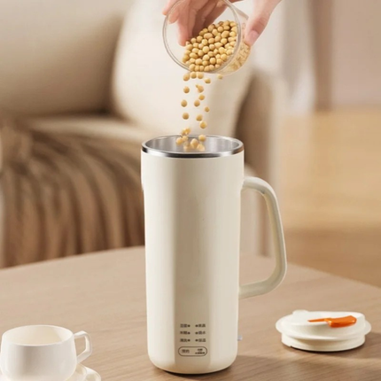Portable Heated Blender Cup 1500ml Soy Milk Maker with Stainless Steel Container