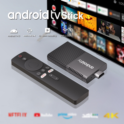 Android 14 TV Stick, 4K/8K Streaming Device, Dual WiFi, 8GB RAM 128GB Storage, Voice Control Remote