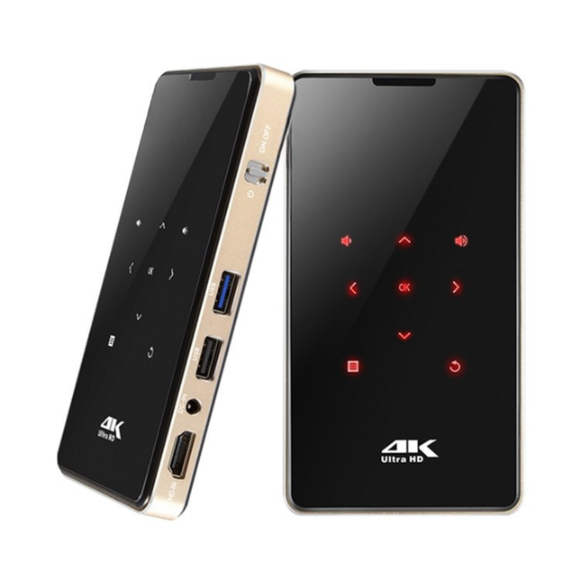 Portable Smart Projector with Android 9, 4000mAh Battery, WiFi Connectivity and 4K Media Support