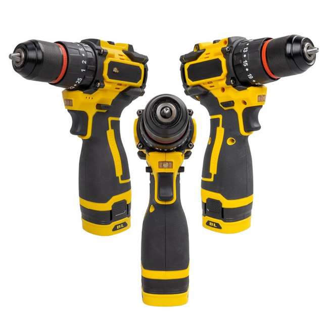 Rechargeable Cordless Impact Drill & Electric Screwdriver Set – 1550RPM Variable Speed, 35Nm Brushless Motor