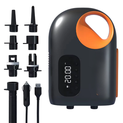 Compact Digital SUP Air Pump with 20 PSI Max Output & Long-Lasting Rechargeable Battery