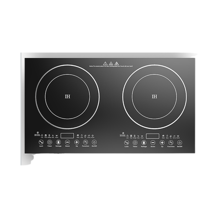 2-Burner Built-In Induction Cooktop with 1800W High-Power Burners and Anti-Corrosion Base