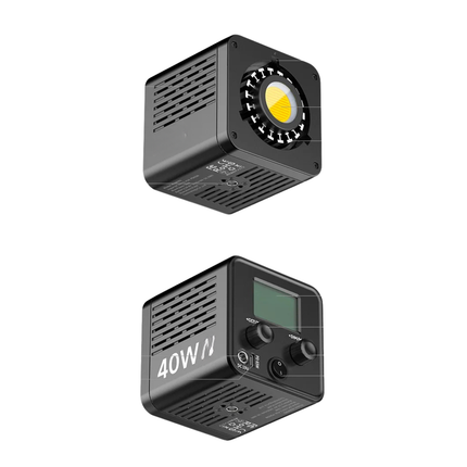 Portable 40W COB LED Video Light – Adjustable Brightness & 2500-6500K Color Temperature