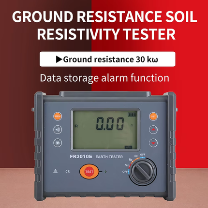 Professional Ground & Insulation Testing Meter with Soil Resistivity Measurement, 600V AC, Multi-Wire Support