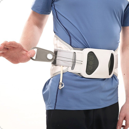 Adjustable Lumbar Support Belt Pulley System for Spine Care and Posture Correction