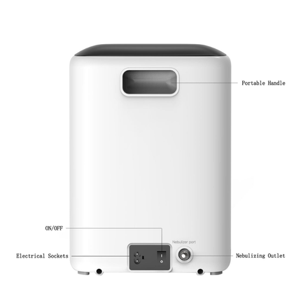 Compact Cordless Oxygen Concentrator Adjustable Flow 1–7L with LCD Touch and Remote