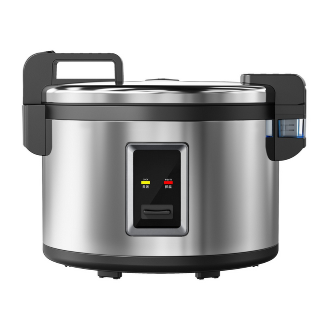Commercial Deluxe Stainless Steel Rice Cooker with Non-Stick Inner Pot & Aluminum Heating Plate