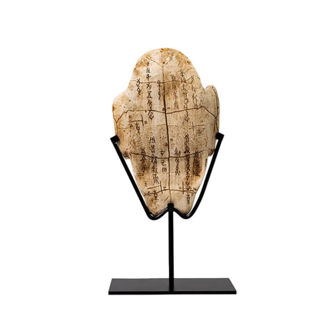 Decorative Turtle Shell Accent Sculpture for Home & Office Display