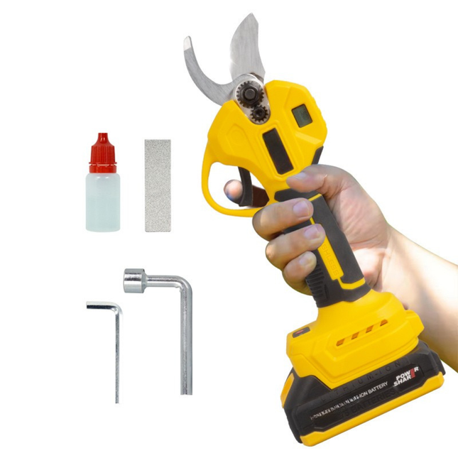 21V Cordless Electric Pruners – Brushless Motor, 40mm Cutting, Digital Display, Rechargeable