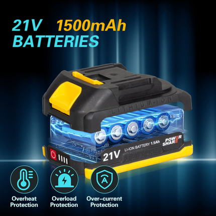 Cordless 21V Electric Pruning Shears with Brushless Motor, Digital Display & 2 Batteries – 30mm Cutting Capacity