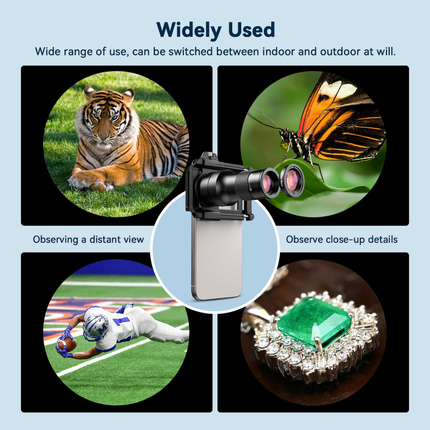 Dual-Purpose Smartphone Zoom & Close-Up Camera Lens Attachment