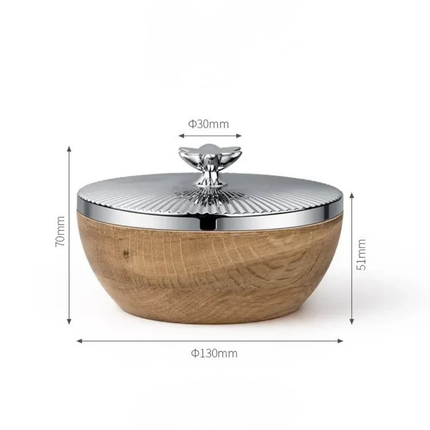 Decorative Storage Jar with Flower Handle and Airtight Beech Wood Base – Kitchen & Home Storage