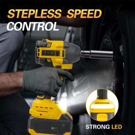 21V Cordless Impact Wrench 350Nm High-Torque Brushless Driver with 1/2" Square Drive