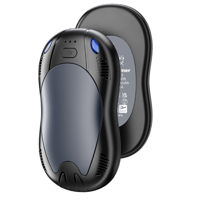 Mini Rechargeable Hand Warmer – Dual-Sided Heating, 10000mAh Battery, 3 Temperature Modes
