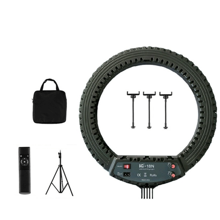 18" LED Ring Light Kit – 55W Bi-Colour 3000-6000K with Remote & Triple Phone Holders