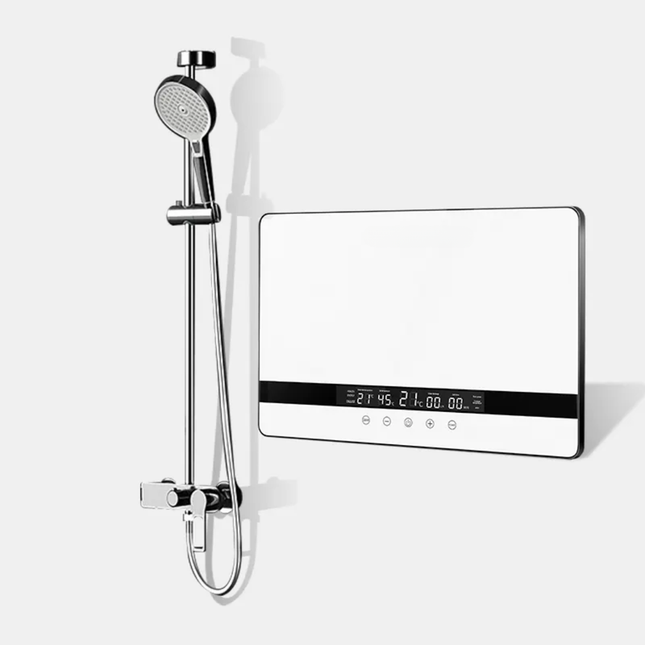 Instant Electric Tankless Bathroom Water Heater with Touch Control & Glass Panel