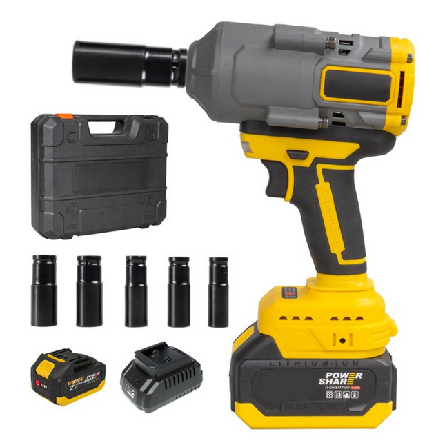 Heavy Duty 21V Electric Impact Wrench – 1350Nm Max Torque, 1/2" Drive, Industrial & DIY Use